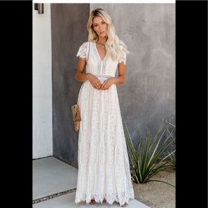 Lace maxi dress (M)